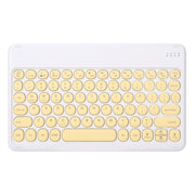 For Xiaomi Pad 6S Pro 12.4 2024 +X3 Candy Color Round Keys Bluetooth Keyboard Leather Case(Lemon Yellow)