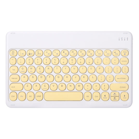 For Xiaomi Pad 6S Pro 12.4 2024 +X3 Candy Color Round Keys Bluetooth Keyboard Leather Case(Lemon Yellow)