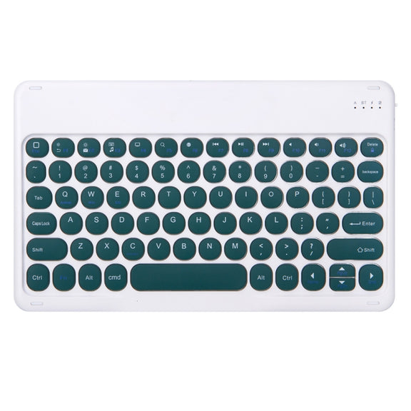 For Xiaomi Pad 6S Pro 12.4 2024 +X3 Candy Color Round Keys Bluetooth Keyboard Leather Case(Dark Night Green)