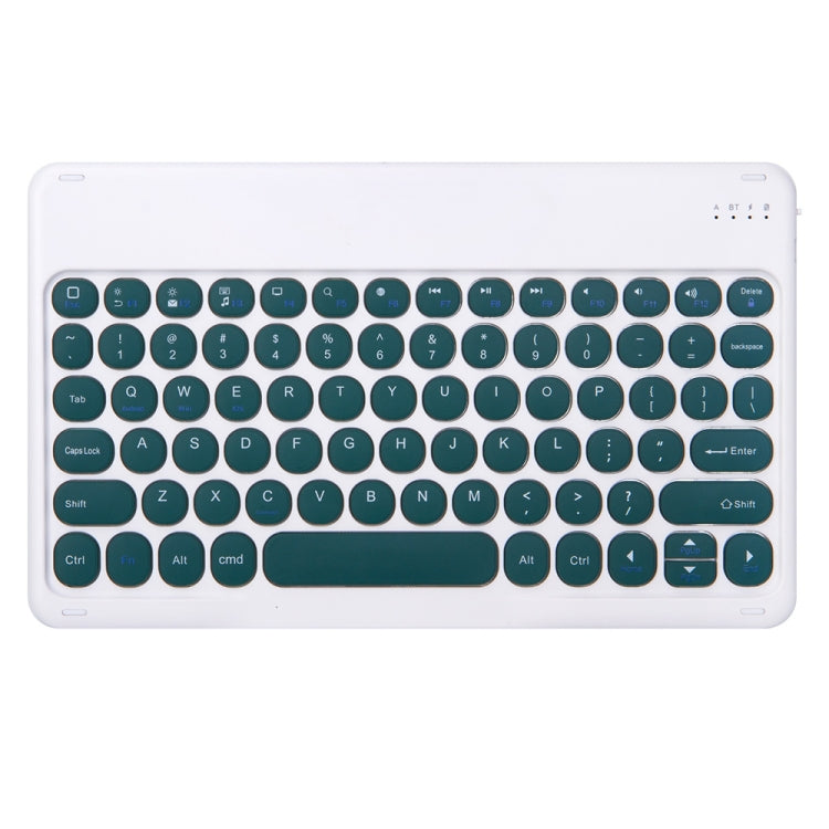 For Xiaomi Pad 6S Pro 12.4 2024 +X3 Candy Color Round Keys Bluetooth Keyboard Leather Case(Dark Night Green)