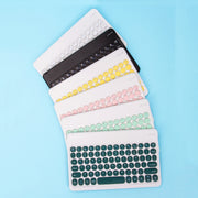 For Xiaomi Pad 6S Pro 12.4 2024 +X3 Candy Color Round Keys Bluetooth Keyboard Leather Case(Dark Night Green)
