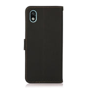 For Sony Xperia Ace III KHAZNEH Custer Genuine Leather RFID Phone Case(Black)