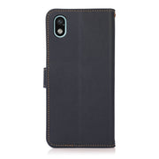 For Sony Xperia Ace III KHAZNEH Custer Genuine Leather RFID Phone Case(Blue)