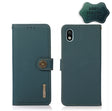 For Sony Xperia Ace III KHAZNEH Custer Genuine Leather RFID Phone Case(Green) - Sony Cases by PMC TechLife | Online Shopping South Africa | PMC TechLife | Buy Now Pay Later Mobicred