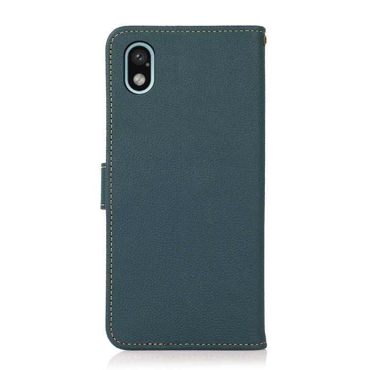 For Sony Xperia Ace III KHAZNEH Custer Genuine Leather RFID Phone Case(Green)