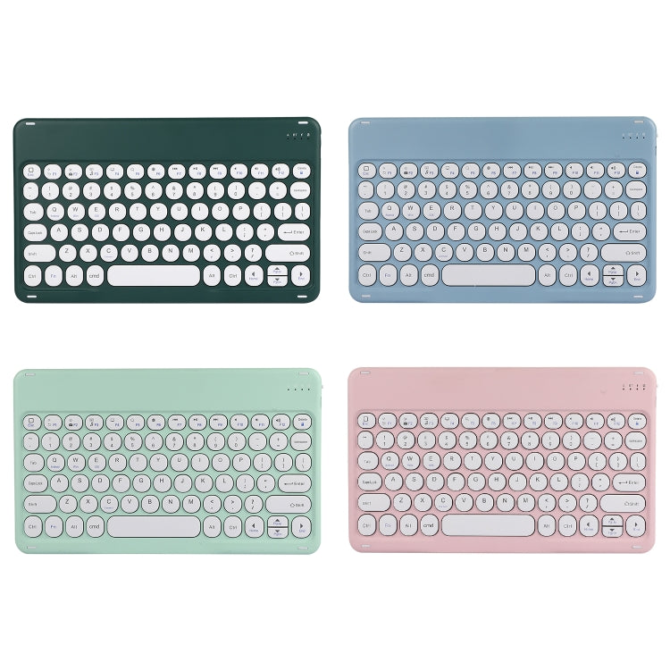 X4 Universal Round Keys Panel Spray Color Bluetooth Keyboard(Lake Blue)