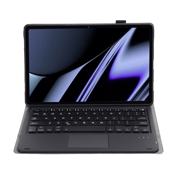 OP11-A Lambskin Texture Ultra-thin Bluetooth Keyboard Leather Case with Touchpad For OPPO Pad 11 inch(Black)
