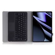 OP11-A Lambskin Texture Ultra-thin Bluetooth Keyboard Leather Case with Touchpad For OPPO Pad 11 inch(Black)
