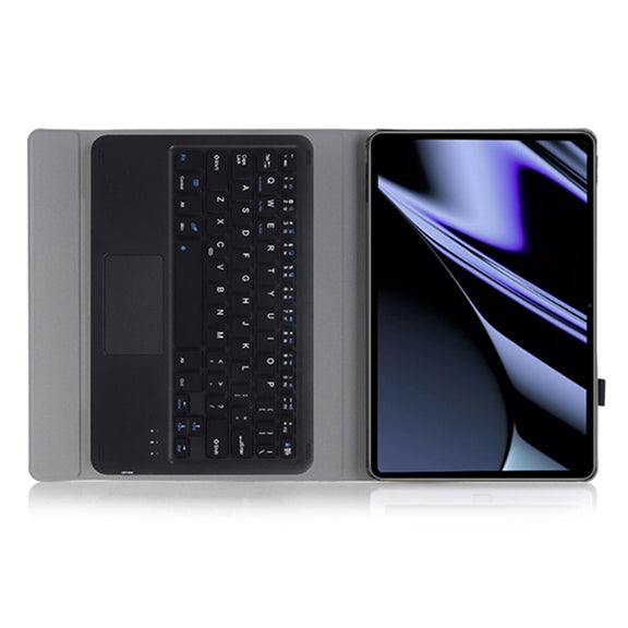 OP11-A Lambskin Texture Ultra-thin Bluetooth Keyboard Leather Case with Touchpad For OPPO Pad 11 inch(Black)