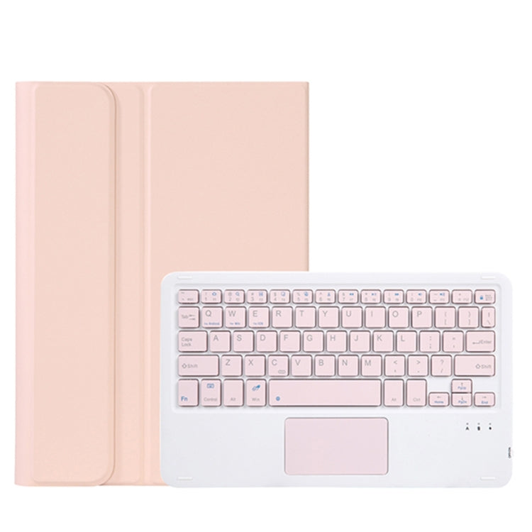 OP11-A Lambskin Texture Ultra-thin Bluetooth Keyboard Leather Case with Touchpad For OPPO Pad 11 inch(Pink)