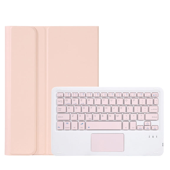 OP11-A Lambskin Texture Ultra-thin Bluetooth Keyboard Leather Case with Touchpad For OPPO Pad 11 inch(Pink)