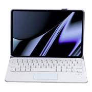 OP11-A Lambskin Texture Ultra-thin Bluetooth Keyboard Leather Case with Touchpad For OPPO Pad 11 inch(Purple)