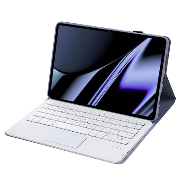 OP11-A Lambskin Texture Ultra-thin Bluetooth Keyboard Leather Case with Touchpad For OPPO Pad 11 inch(Purple)