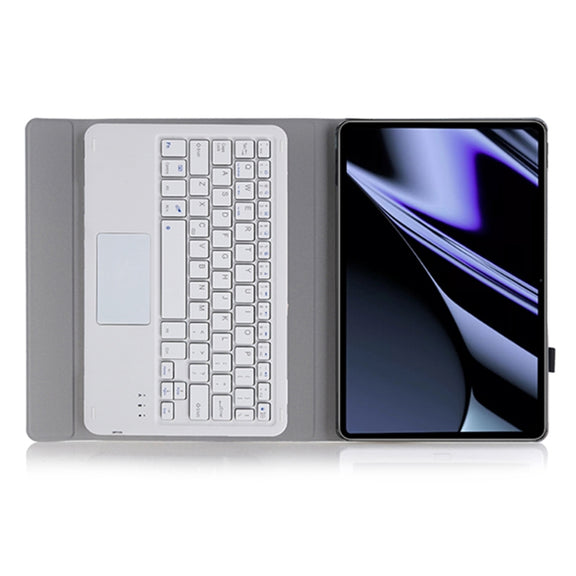 OP11-A Lambskin Texture Ultra-thin Bluetooth Keyboard Leather Case with Touchpad For OPPO Pad 11 inch(Purple)
