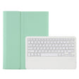 A800B Candy Color Detachable Bluetooth Keyboard Case with Pen Slot for Samsung Galaxy Tab S8+  / S7+ / S7 FE(Light Green) - Samsung Keyboard by PMC TechLife | Online Shopping South Africa | PMC TechLife