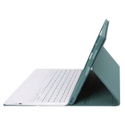 A800B Candy Color Detachable Bluetooth Keyboard Case with Pen Slot for Samsung Galaxy Tab S8+  / S7+ / S7 FE(Dark Green)
