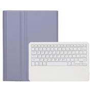 A800B Candy Color Detachable Bluetooth Keyboard Case with Pen Slot for Samsung Galaxy Tab S8+  / S7+ / S7 FE(Purple)