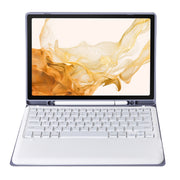 A800B Candy Color Detachable Bluetooth Keyboard Case with Pen Slot for Samsung Galaxy Tab S8+  / S7+ / S7 FE(Purple)