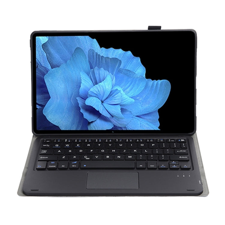 AV11-A Lambskin Texture Ultra-thin Bluetooth Keyboard Leather Case with Touch Pad For vivo Pad 11 inch(Black)