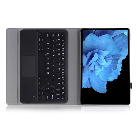 AV11-A Lambskin Texture Ultra-thin Bluetooth Keyboard Leather Case with Touch Pad For vivo Pad 11 inch(Black)