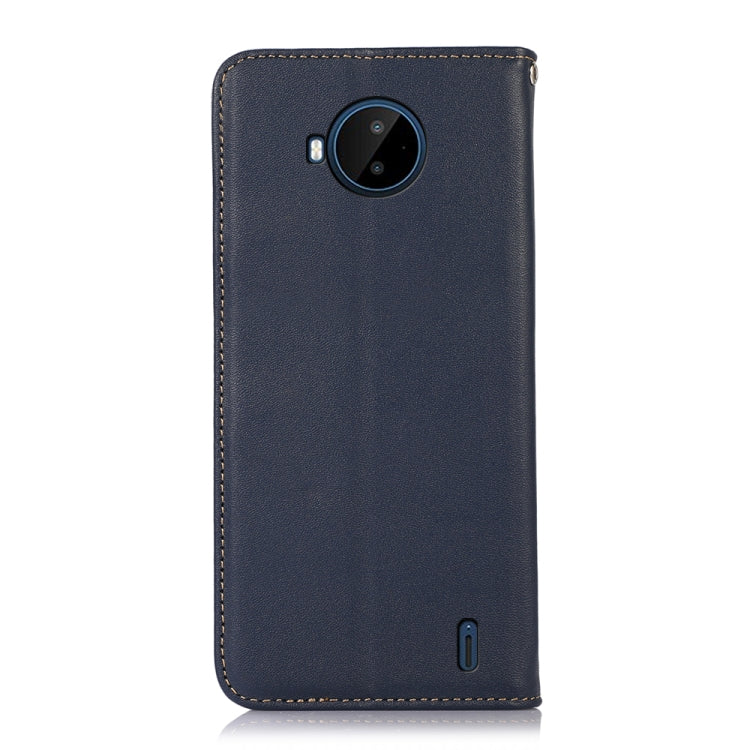 For Nokia C20 Plus KHAZNEH Nappa Top Layer Cowhide Leather Phone Case(Blue)