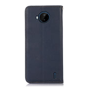 For Nokia C20 Plus KHAZNEH Nappa Top Layer Cowhide Leather Phone Case(Blue)