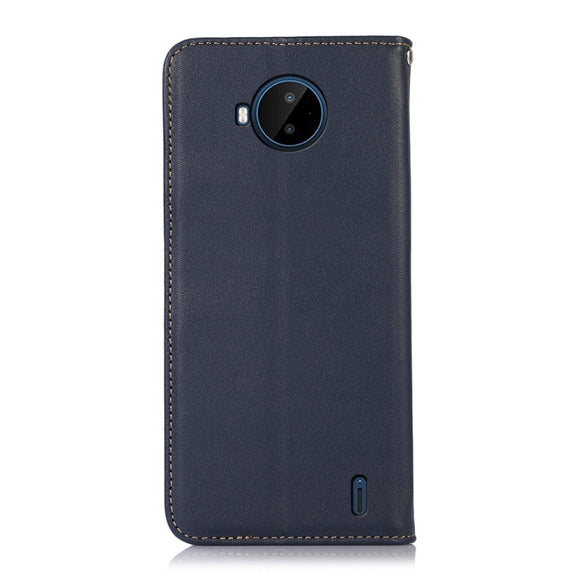 For Nokia C20 Plus KHAZNEH Nappa Top Layer Cowhide Leather Phone Case(Blue)