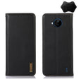For Nokia C20 Plus KHAZNEH Nappa Top Layer Cowhide Leather Phone Case(Black) - Nokia Cases by PMC TechLife | Online Shopping South Africa | PMC TechLife | Buy Now Pay Later Mobicred