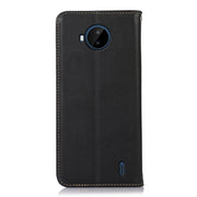For Nokia C20 Plus KHAZNEH Nappa Top Layer Cowhide Leather Phone Case(Black)