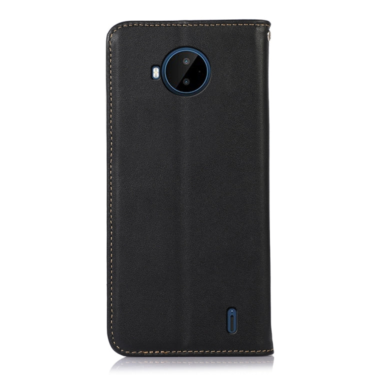 For Nokia C20 Plus KHAZNEH Nappa Top Layer Cowhide Leather Phone Case(Black)