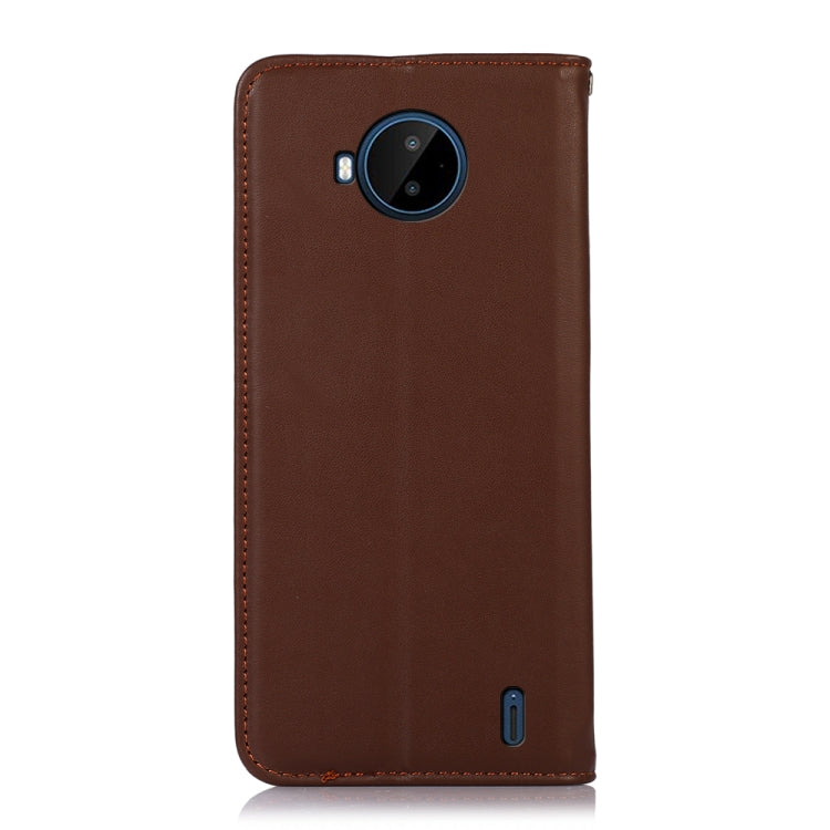 For Nokia C20 Plus KHAZNEH Nappa Top Layer Cowhide Leather Phone Case(Brown)
