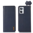 For OnePlus Nord CE 2 5G KHAZNEH Nappa Top Layer Cowhide Leather Phone Case(Blue) - OnePlus Cases by PMC TechLife | Online Shopping South Africa | PMC TechLife | Buy Now Pay Later Mobicred