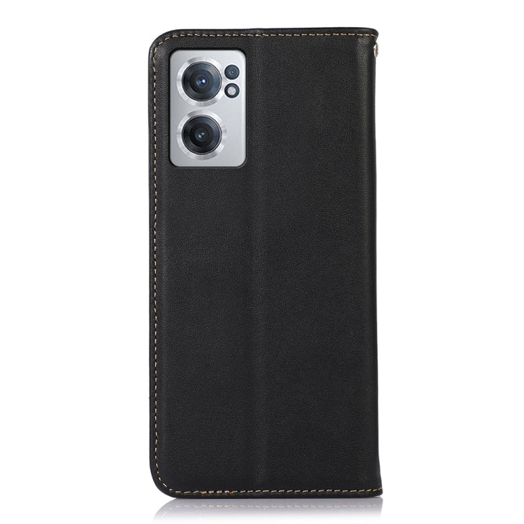For OnePlus Nord CE 2 5G KHAZNEH Nappa Top Layer Cowhide Leather Phone Case(Black)