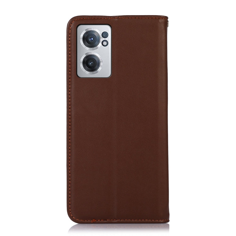 For OnePlus Nord CE 2 5G KHAZNEH Nappa Top Layer Cowhide Leather Phone Case(Brown)
