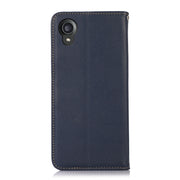 For Kyocera Digno BX2 KHAZNEH Nappa Top Layer Cowhide Leather Phone Case(Blue)