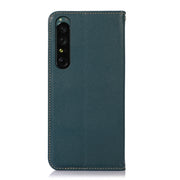 For Sony Xperia 1 IV KHAZNEH Nappa Top Layer Cowhide Leather Phone Case(Green)