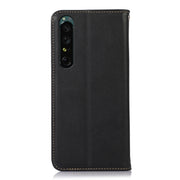 For Sony Xperia 1 IV KHAZNEH Nappa Top Layer Cowhide Leather Phone Case(Black)