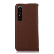 For Sony Xperia 1 IV KHAZNEH Nappa Top Layer Cowhide Leather Phone Case(Brown)