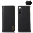 For Sony Xperia 10 IV KHAZNEH Nappa Top Layer Cowhide Leather Phone Case(Black) - Sony Cases by PMC TechLife | Online Shopping South Africa | PMC TechLife | Buy Now Pay Later Mobicred