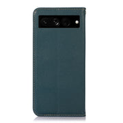 For Google Pixel 7 Pro 5G KHAZNEH Nappa Top Layer Cowhide Leather Phone Case(Green)