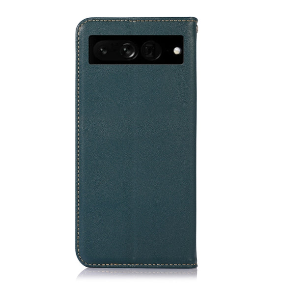 For Google Pixel 7 Pro 5G KHAZNEH Nappa Top Layer Cowhide Leather Phone Case(Green)