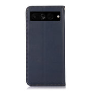 For Google Pixel 7 Pro 5G KHAZNEH Nappa Top Layer Cowhide Leather Phone Case(Blue)