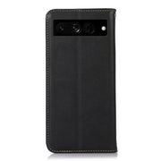 For Google Pixel 7 Pro 5G KHAZNEH Nappa Top Layer Cowhide Leather Phone Case(Black)