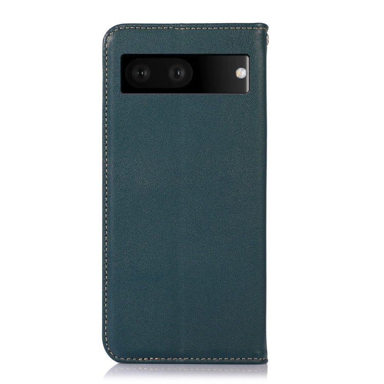 For Google Pixel 7 5G KHAZNEH Nappa Top Layer Cowhide Leather Phone Case(Green)