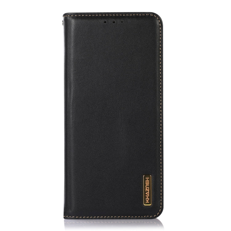 For Google Pixel 7 5G KHAZNEH Nappa Top Layer Cowhide Leather Phone Case(Black)