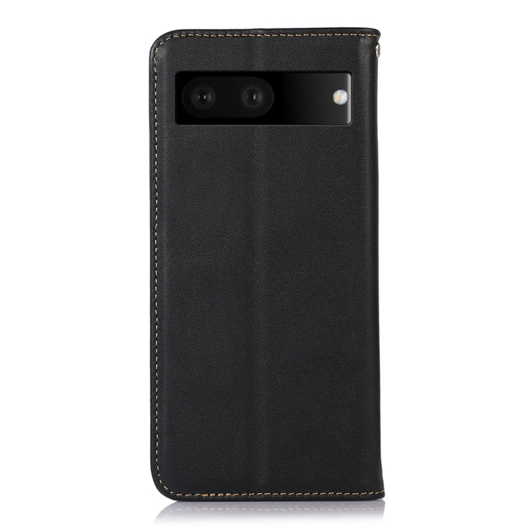 For Google Pixel 7 5G KHAZNEH Nappa Top Layer Cowhide Leather Phone Case(Black)
