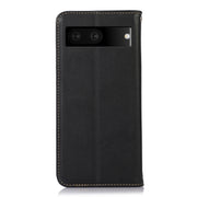 For Google Pixel 7 5G KHAZNEH Nappa Top Layer Cowhide Leather Phone Case(Black)