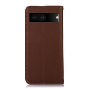 For Google Pixel 7 5G KHAZNEH Nappa Top Layer Cowhide Leather Phone Case(Brown)