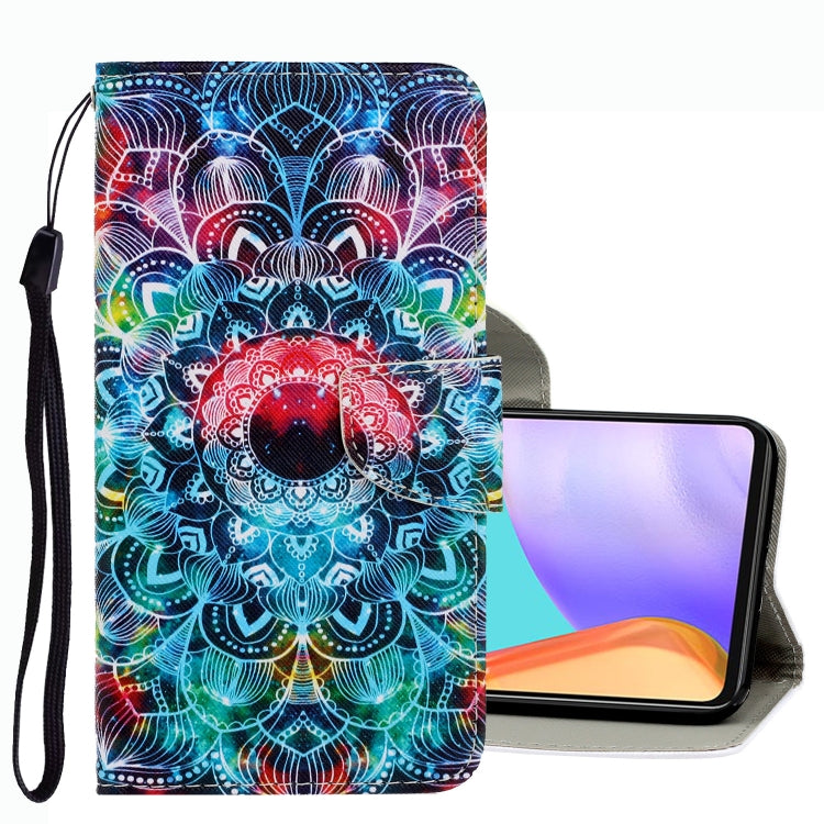 For Samsung Galaxy A33 5G 3D Colored Drawing Leather Phone Case(Mandala)