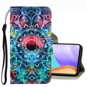 For Samsung Galaxy A33 5G 3D Colored Drawing Leather Phone Case(Mandala)
